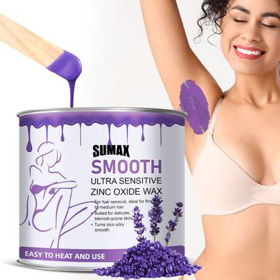 Lavender Scented Hair Removal Wax Beans - Alcohol-free, Painless and Gentle, Suitable for All Skin Types, Ideal for Face, Bikini Area