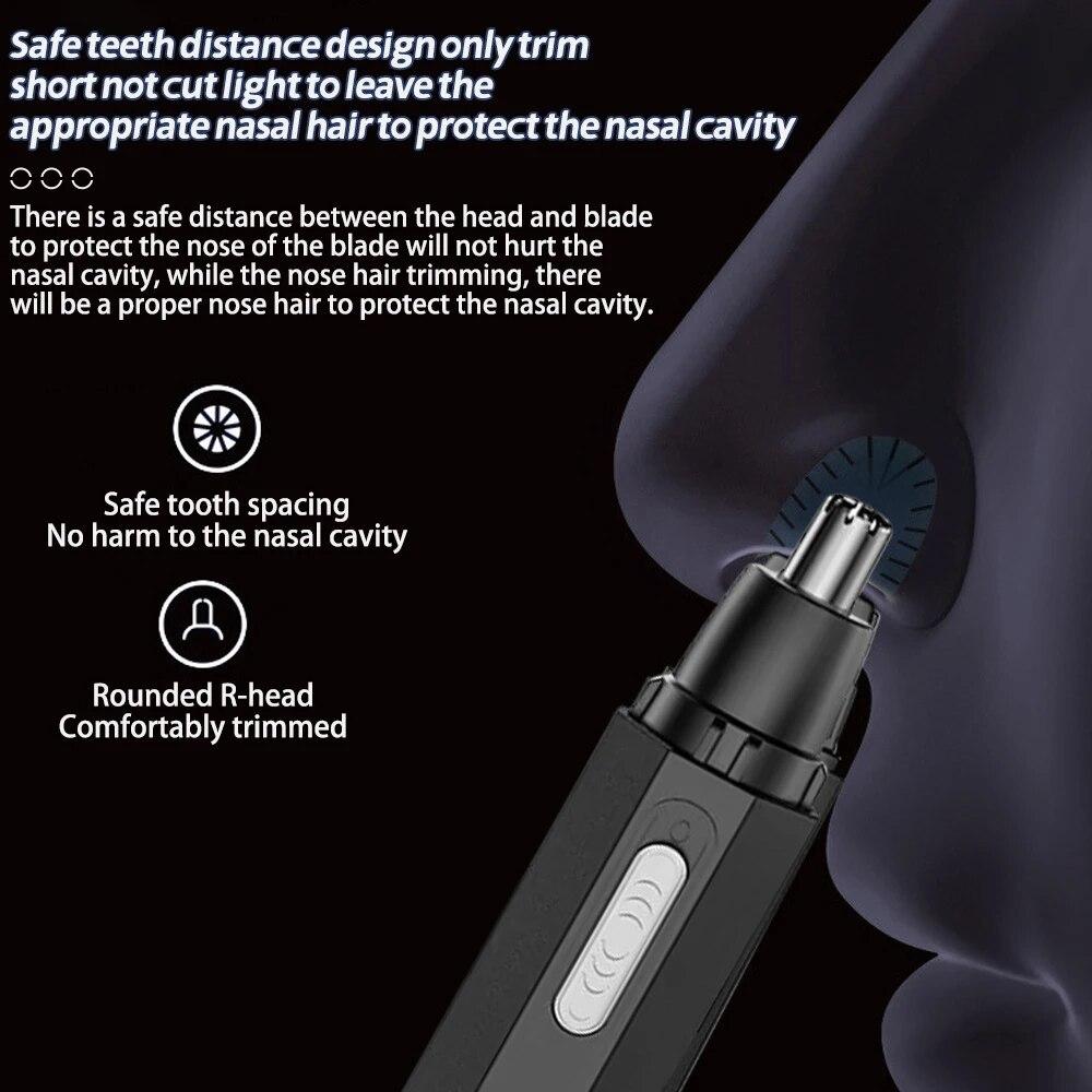 Electric Nose Hair Trimmer Implement Black Shaver Clipper Men Women Neck Eyebrow Trimmer Shaver Man Clean Trimer Razor Remover