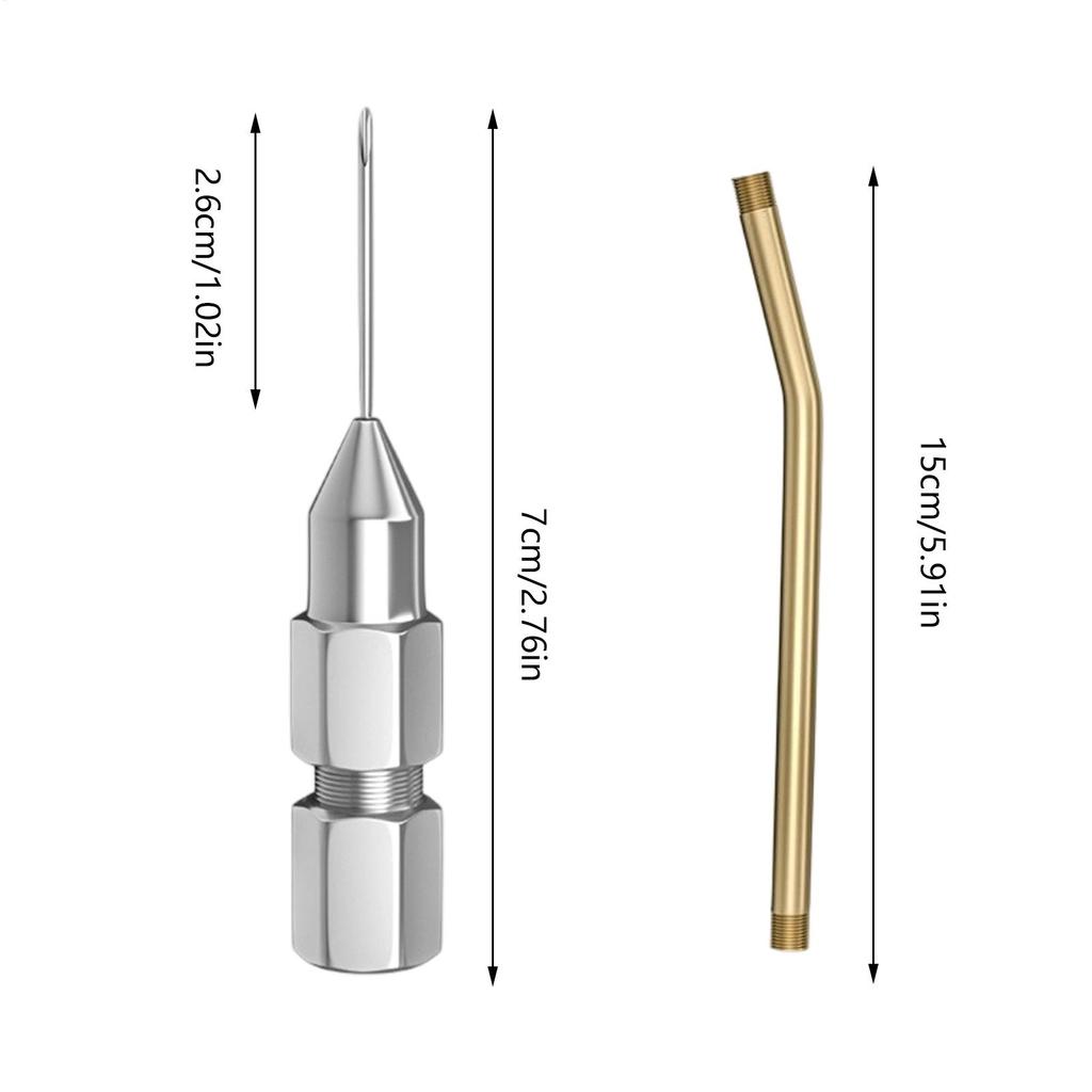 Grease Needle Tip 5 Pieces Detachable Ultra-Slim Grease Straight Nipple Tip Kit For Truck Vehicle RV Sedan Automotive Pickup