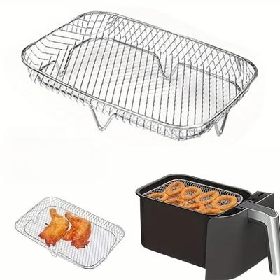 Rectangle Air Fryer Rack Roasting Rack Fryer Cooling Tray Stackable Dehydrator Racks Food Frying Basket for Baking Cooking Tools