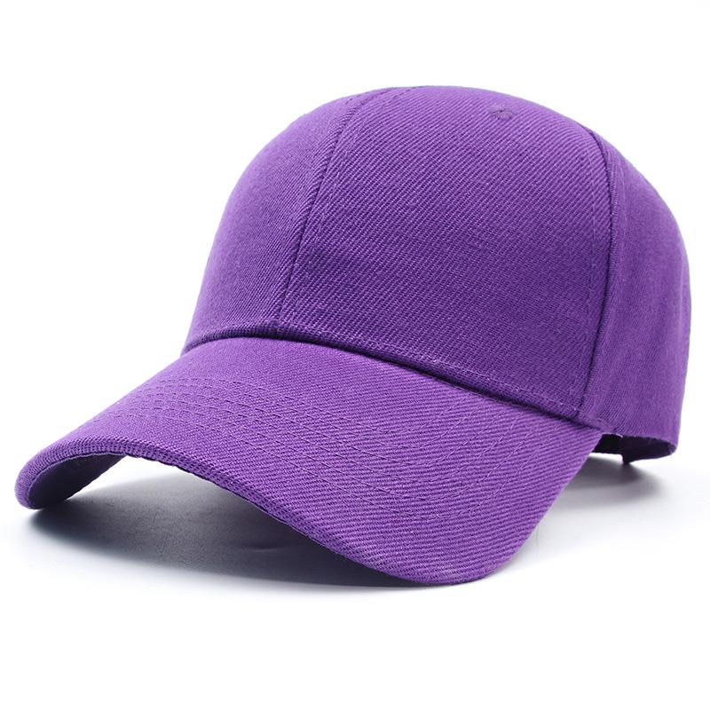 Solid color curved brim men's and women's light board blank baseball cap, couple cap outdoor sun hat