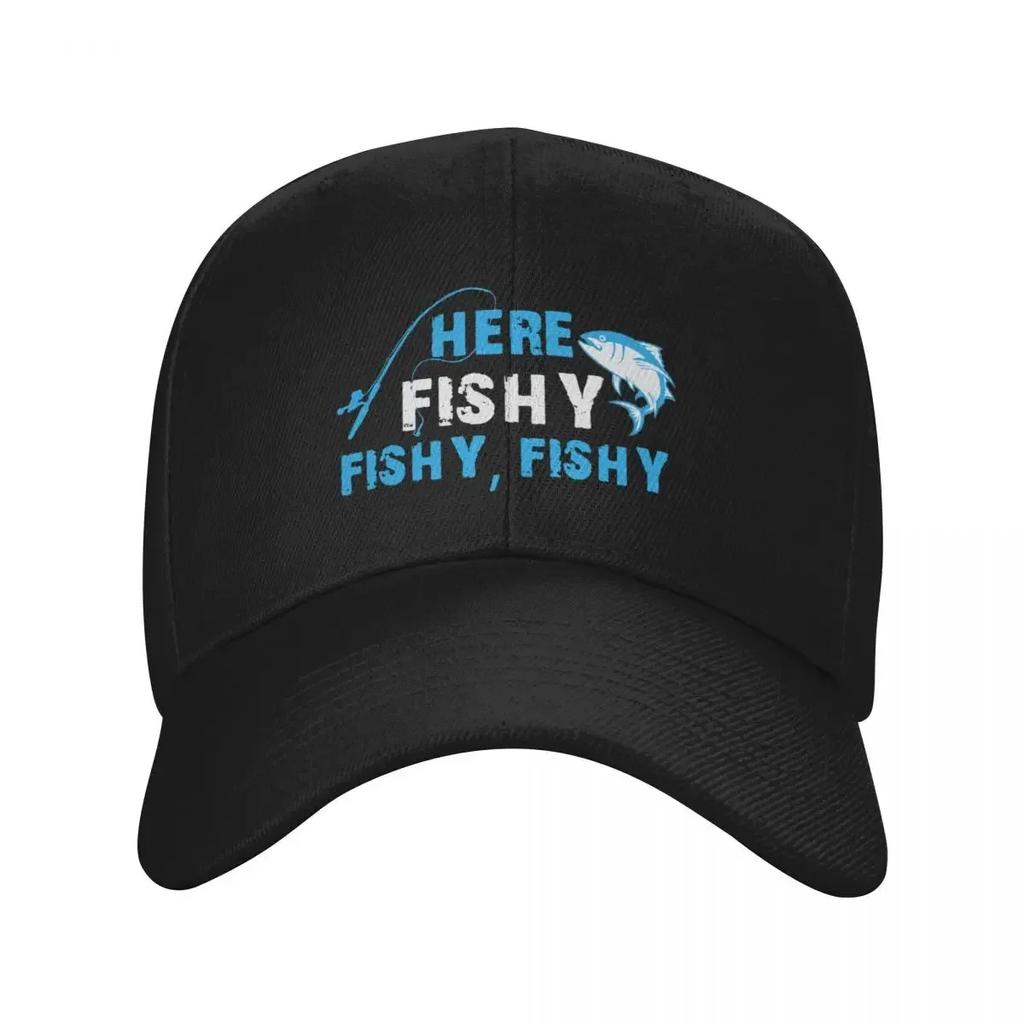 Here Fishy Fishy Baseball Cap Trucker Cap Hood Dad Hat Vintage Elegant Women's Hats Men's