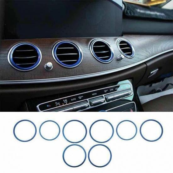 Vent Cover Central Console Air Outlet For Benz E-Class W213 16-21 Aluminum Blue