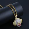 European and American Hip Hop Cosplay 3D Clown Pendant Halloween Gift Packaging Necklace