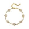 High-End Christmas Snowflake Jewelry Set: Full Diamond Necklace & Clavicle Chain with Niche Design Bracelet for Women