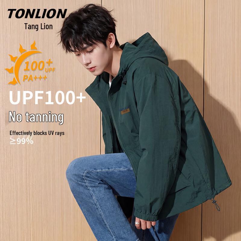 TonLion Men's Summer Sun Protection Hooded Jacket