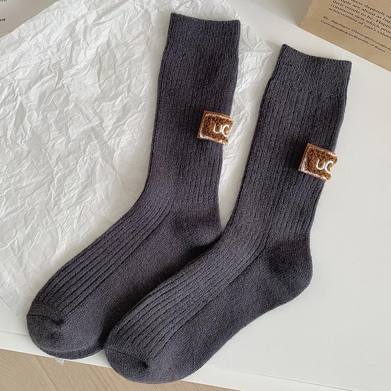 

Женские толстые теплые флисовые гольфы до колена из шерсти | Цвет кофе | Идеально подходят для осени и зимы с зимними ботинками Medium Tube 36-44