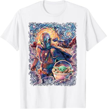 Star Wars The Mandalorian & The Child Sternennacht Stil T-Shirt