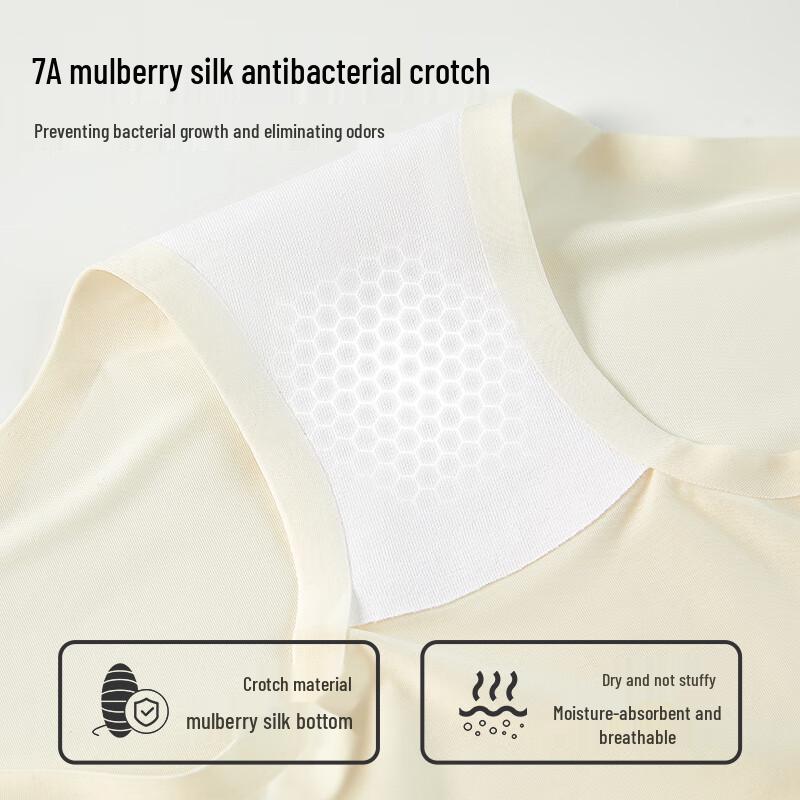 MaoRen Women's Seamless Ice Silk Boxer Briefs for Yoga & Fitness (3-Pack)