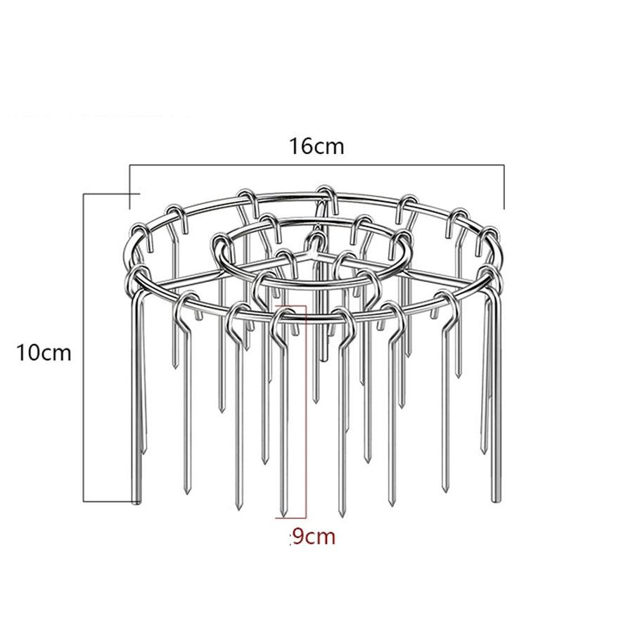 D5 Air Fryer Stainless Steel Vertical BBQ Grill Rack Detachable String Grill Vertical Barbecue Skewer Bracket 24 Baking Needle