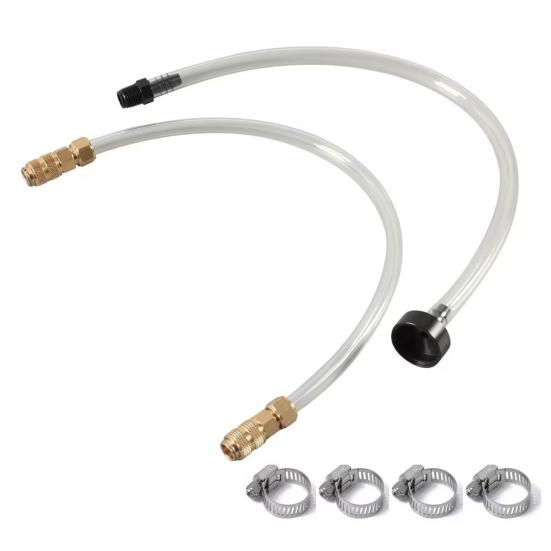 Hydraulische Lenkung Entlüftungskit Leckresistent Schnellanschluss Universal Hydrauliklenkflüssigkeit Einfüllschlauch-Kit Bootswerkzeug