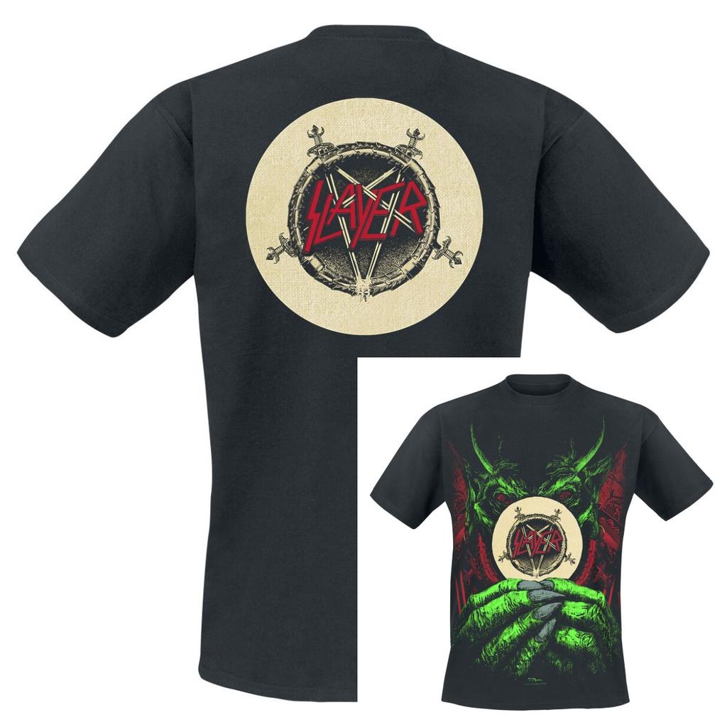 2026 Summer Slayer Graphic Cotton Band Shirt Unisex Summer Short Sleeve Fashion Brand Tee Luxury Casual Vintage