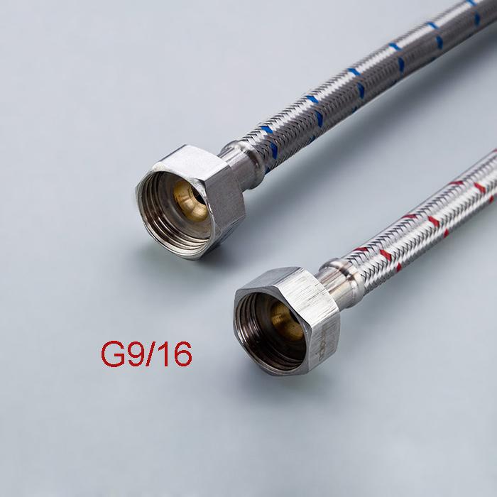 

G1/2 G3/8 G9/16 50cm 1 pair Stainless Steel Flexible Plumbing Pipes Cold Hot mixer Faucet Water supply pipe Hoses bathroom part 50cm