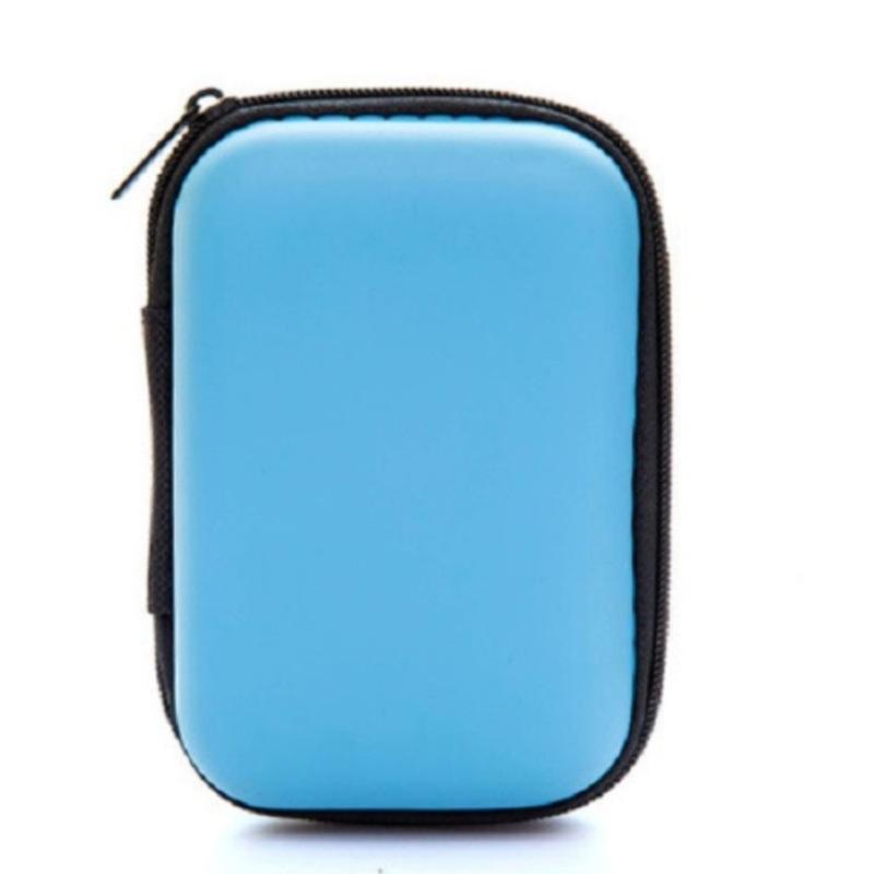 Hard Earphone Case Eva Leather Headphone Storage Bag Protective Usb Cable Organizer Portable Earbuds
