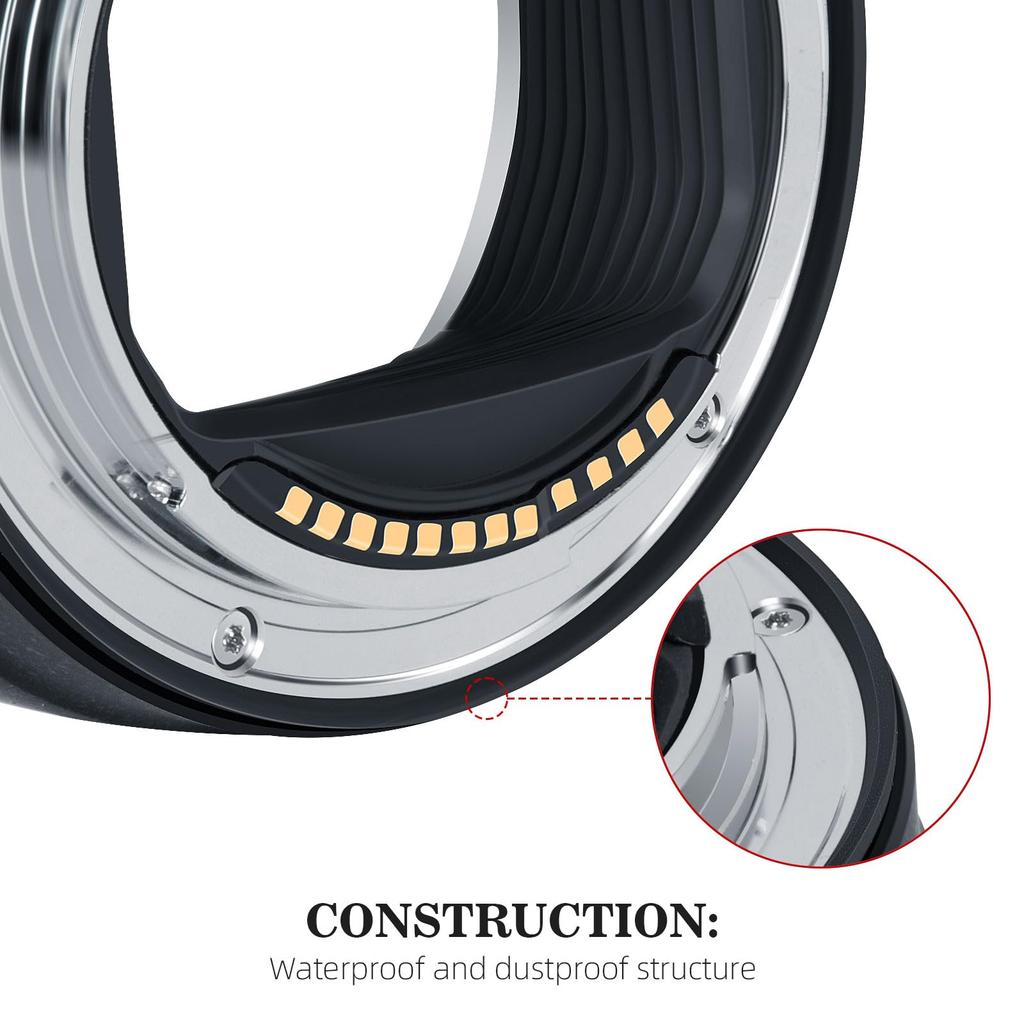 ALTSON EF-EOS R Autofocus Lens Mount Adapter for Canon EF/EF-S Lenses Compatible with EOS R R3 R5 R6 R7 R8 R50 R100 Mirrorless Cameras