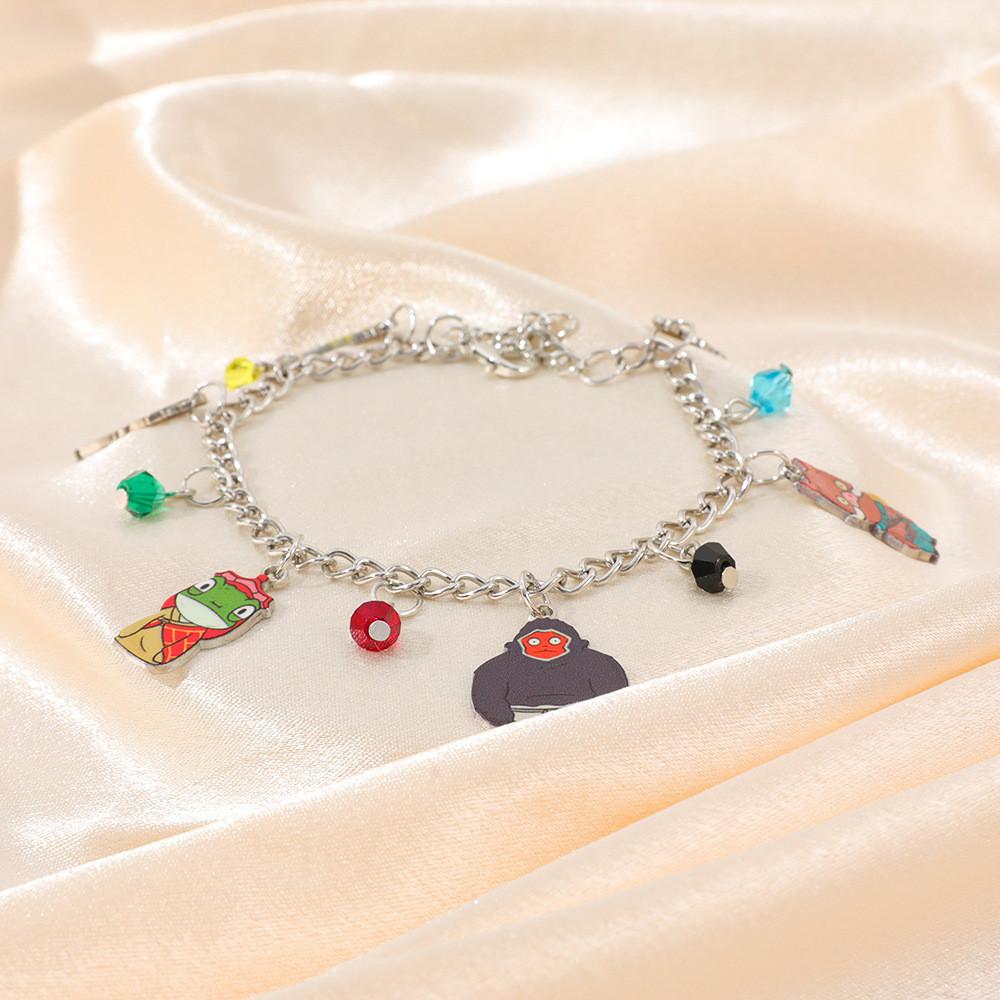 Bracelet Charm en Alliage de Zinc Pour Hommes et Femmes Avec un Design Mignon de Personnage de Dessin Animé Parfait Pour Offrir