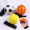 Basketball Wrist Bouncing Ball, High Elasticity Hand Throw Training Ball, Wristband Kit, Outdoor Activity Props