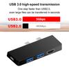 Docking Station Laptop PD Charger Type-C USB C Adapter Portable HUB Dock Station Splitter High Speed for Microsoft Surface Pro 8