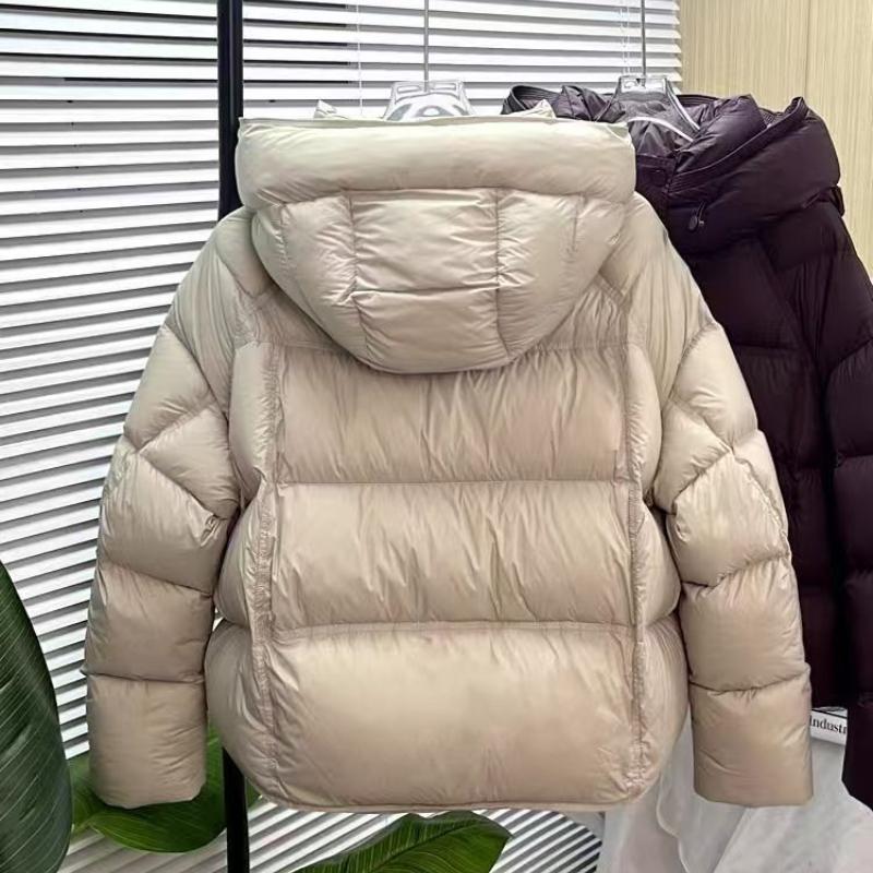 2025 New Product, Autumn/Winter, Solid Color, Short Style, Hooded, Loose, Breadcoat, Thickened, Warm Cotton Coat, Jacket