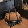 Casual Large Capaci Suede Bag Women New  Retro Brown Commuter Shoulder Bag Pillow Bag Purses and Handbags