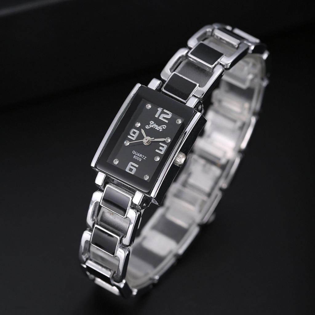 Korean Style Womens Decorative Square Quartz Watch With Logo Display For Fashion Accessories