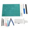 DIY Modeler Craft Tool Set Model Building Tweezers Ruler File Mat Kit for Model Fan