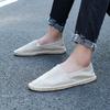 Gentleman Casual Comfort Bohemian Slip On Lazy Shoes Summer Female Mens Flat Slip On Canvas Strap Loafers Straw Espadrilles