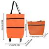 Shopping Grocery Bag With Wheels Reusable Wheeled Shopping Bag Large Capacity Organizer Cart Pouch For Picnics Home Camping