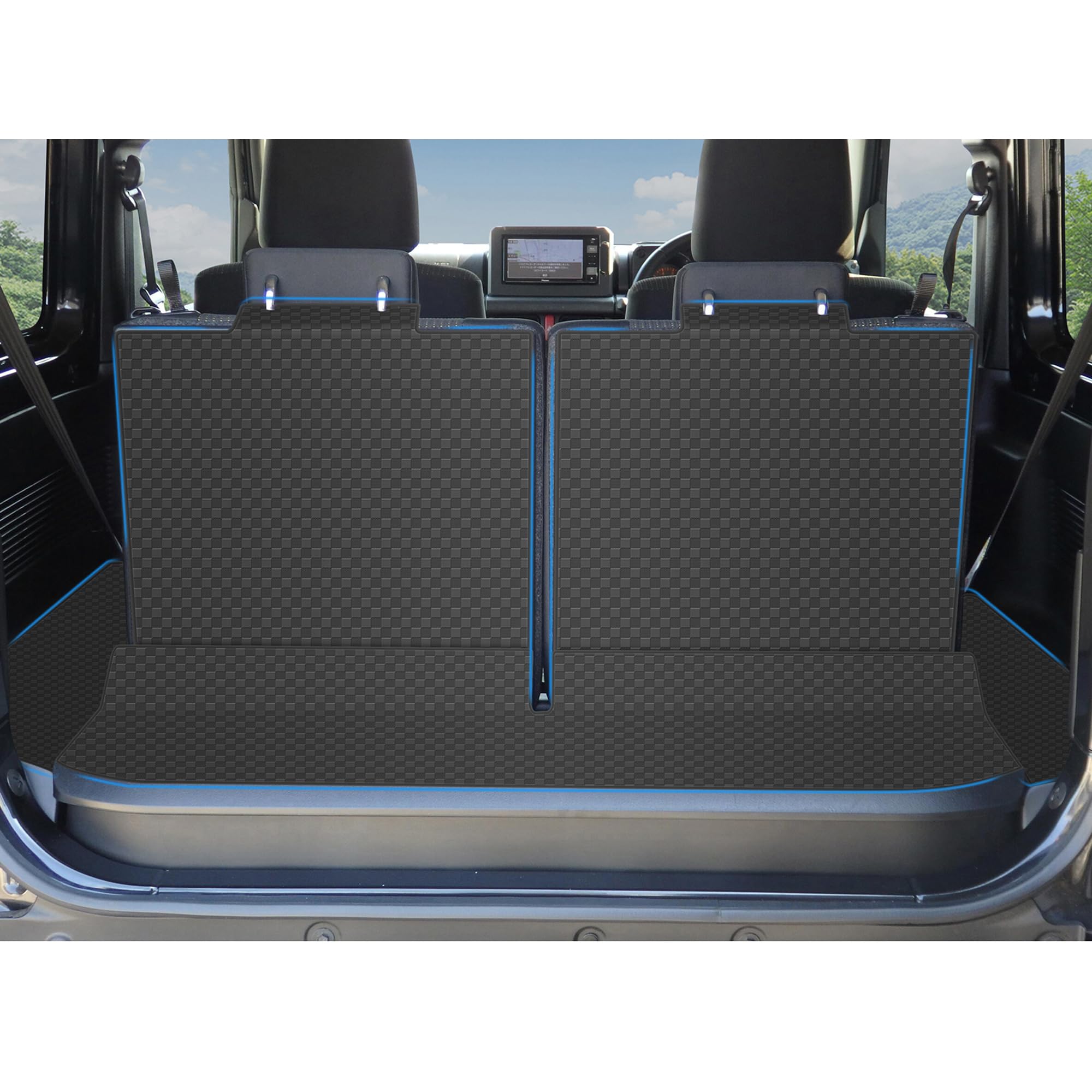 

Коврик для багажа YORKNEIC для Suzuki Jimny Sierra 2018 на спинку сиденья багажника спинка сиденья синтетическая кожа пятно тип A Jimny, JB64W, JB74W, настоящее время,