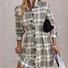 2025 Fall Retro French Digital Print Shirt Dress