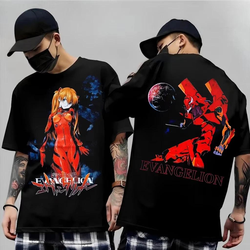 Neon Genesis Evangelion Ayanami Rei Asuka Classic Style Short Sleeve T-shirt Men Women 2026 Summer Parent-Child Cotton Tee Tops