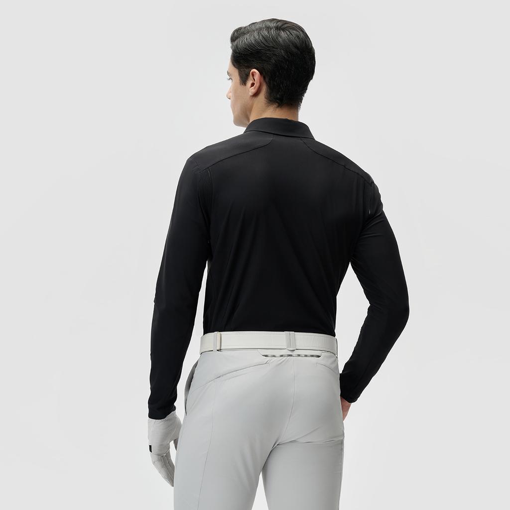 New FILA Polo Shirts Men's Pitch Black A11M435201FBK