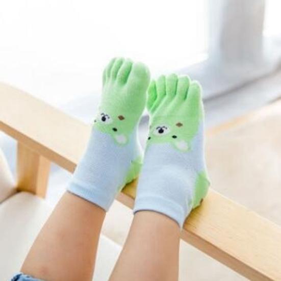 1 Paar Kinder Junge Mädchen Niedliche Cartoon-Tier Mittelrohr Split Five Toe Socken