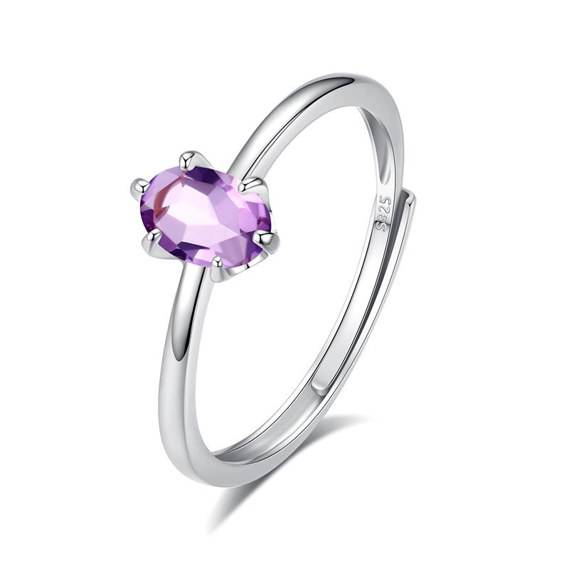 

S925 Sterling Silver Leaf Ring For Women European Fashion Natural Peridot Crystal Jewelry High Sense Minimalist Finger Ornament adjustable open ring