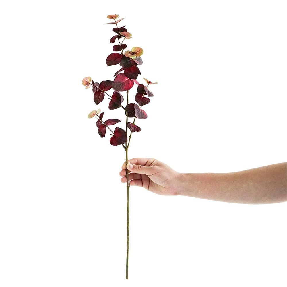 1Pcs Green Fake Leaf Branch 75cm Decorative Fake Plants Artificial Eucalyptus Leaf  for Party Decor