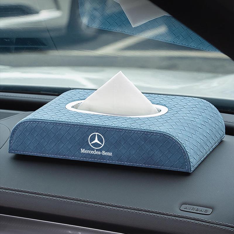 GLC GLB Auto Taschentuchbox Leder Serviettenpapier Aufbewahrungs-Organizer Für Mercedes Benz AMG W206 W204 W205 W212 W213 W221 W222 W223 W2