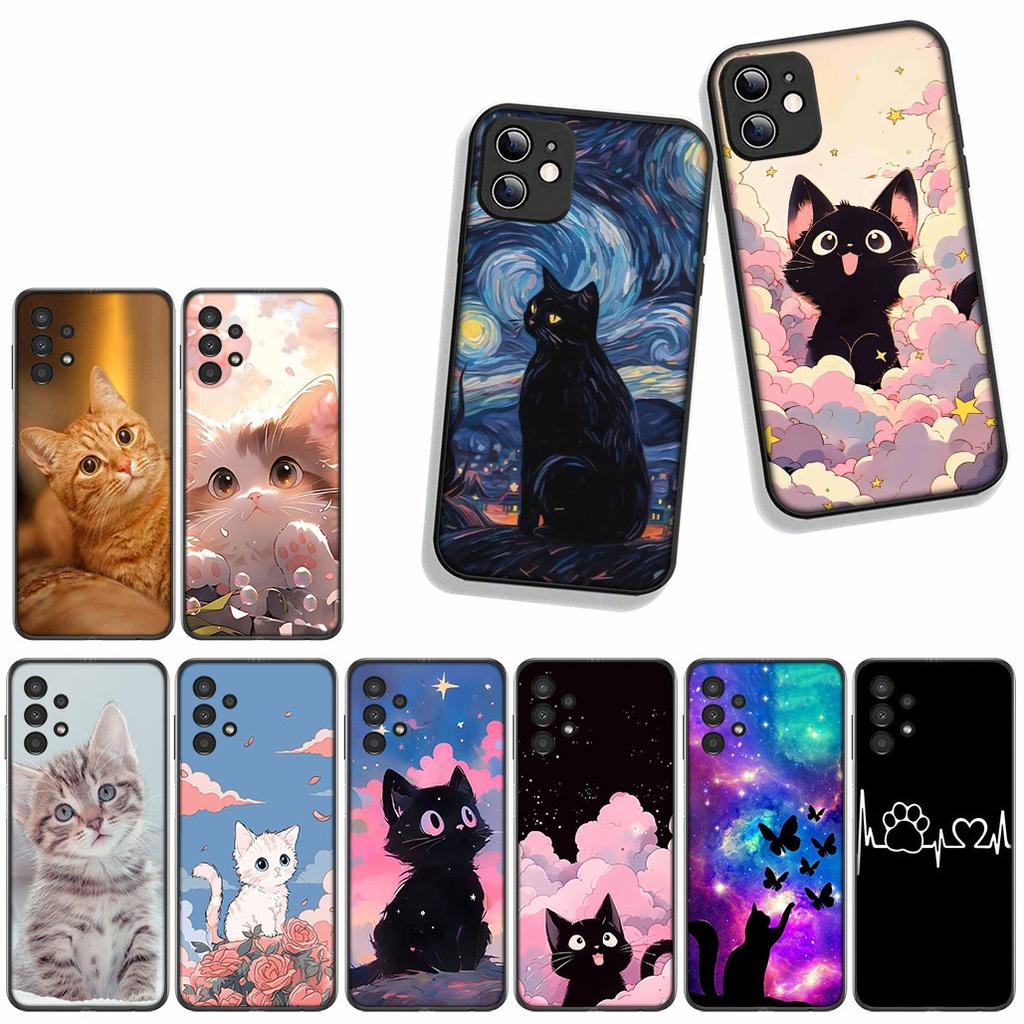 Cover for Motorola Moto Edge 50 30 Fusion 40 neo Ultra Pro G54 G24 G05 G35 G55 G64 G75 G84 G85 Case Kitten Cat Meow Wallpaper