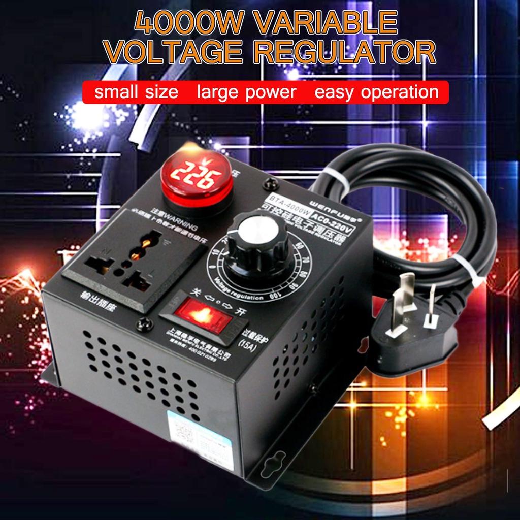 4000W Variable Voltage Speed Fan Motor Tool Control AC Controller AC220V Control