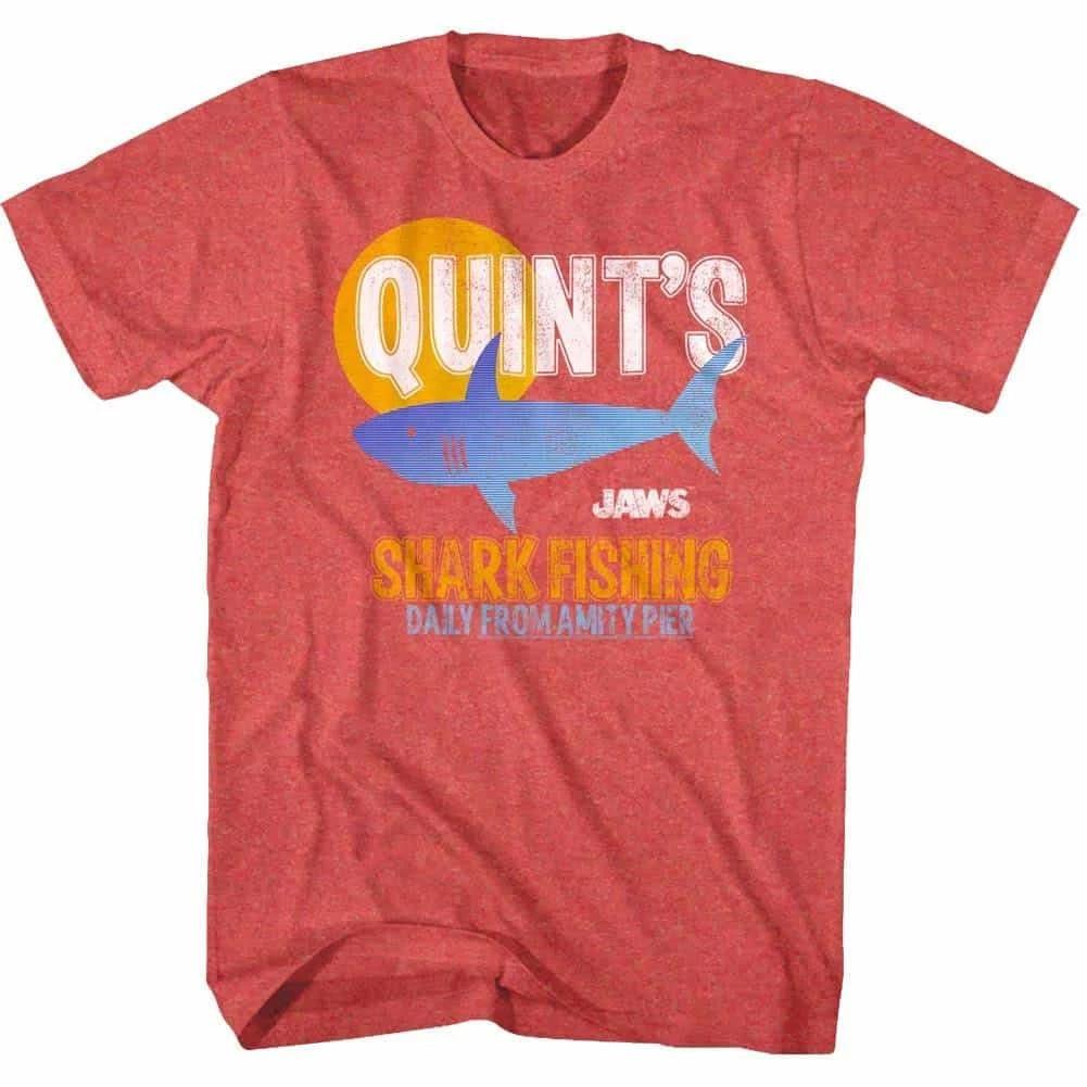 Jaws Quint s Shark Fishing Daily Men s T Shirt L