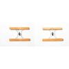 [Simple Design with Gentle Natural Wood] Wooden Slacks Hanger with Natural Wood Grain and Color, One-touch Attachment and Detachment, 24.5cm Wide (2)
