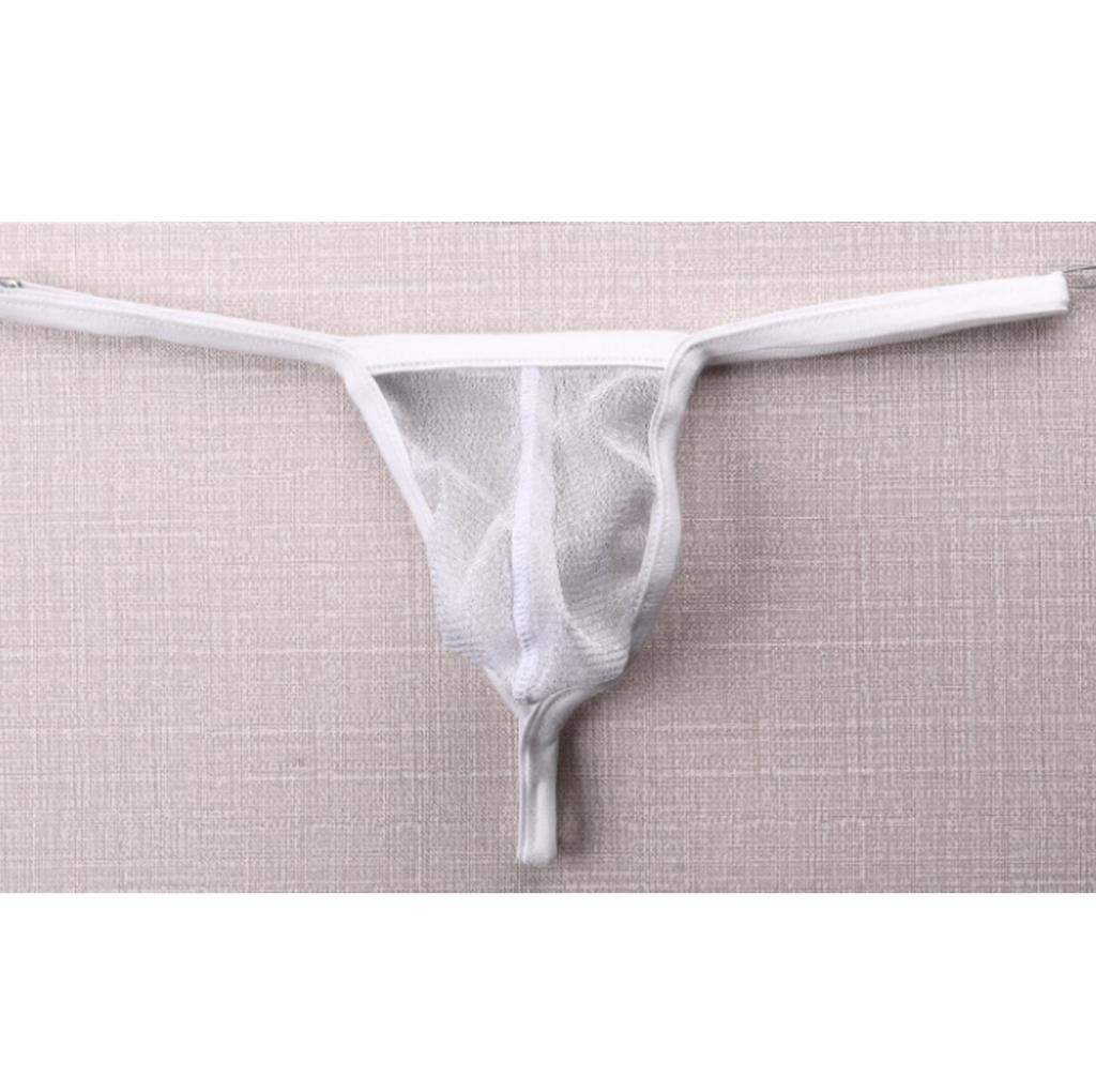 Pánské G-String síť Příze Průhledné spodky Tanga Spodní prádlo Kalhotky Velká velikost T-back