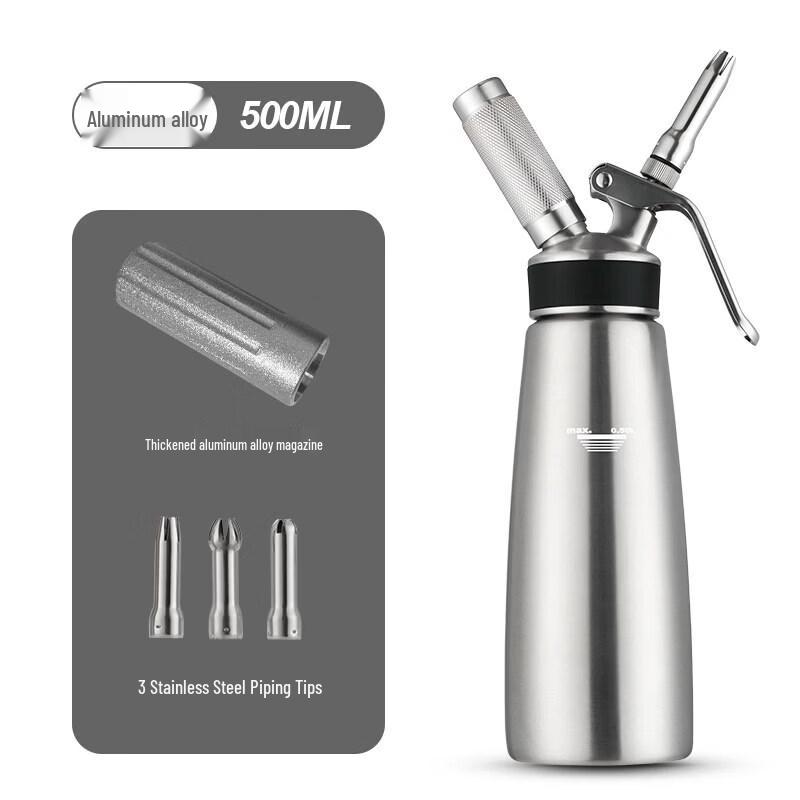 Qiwei 500ml Stainless Steel Cream Dispenser