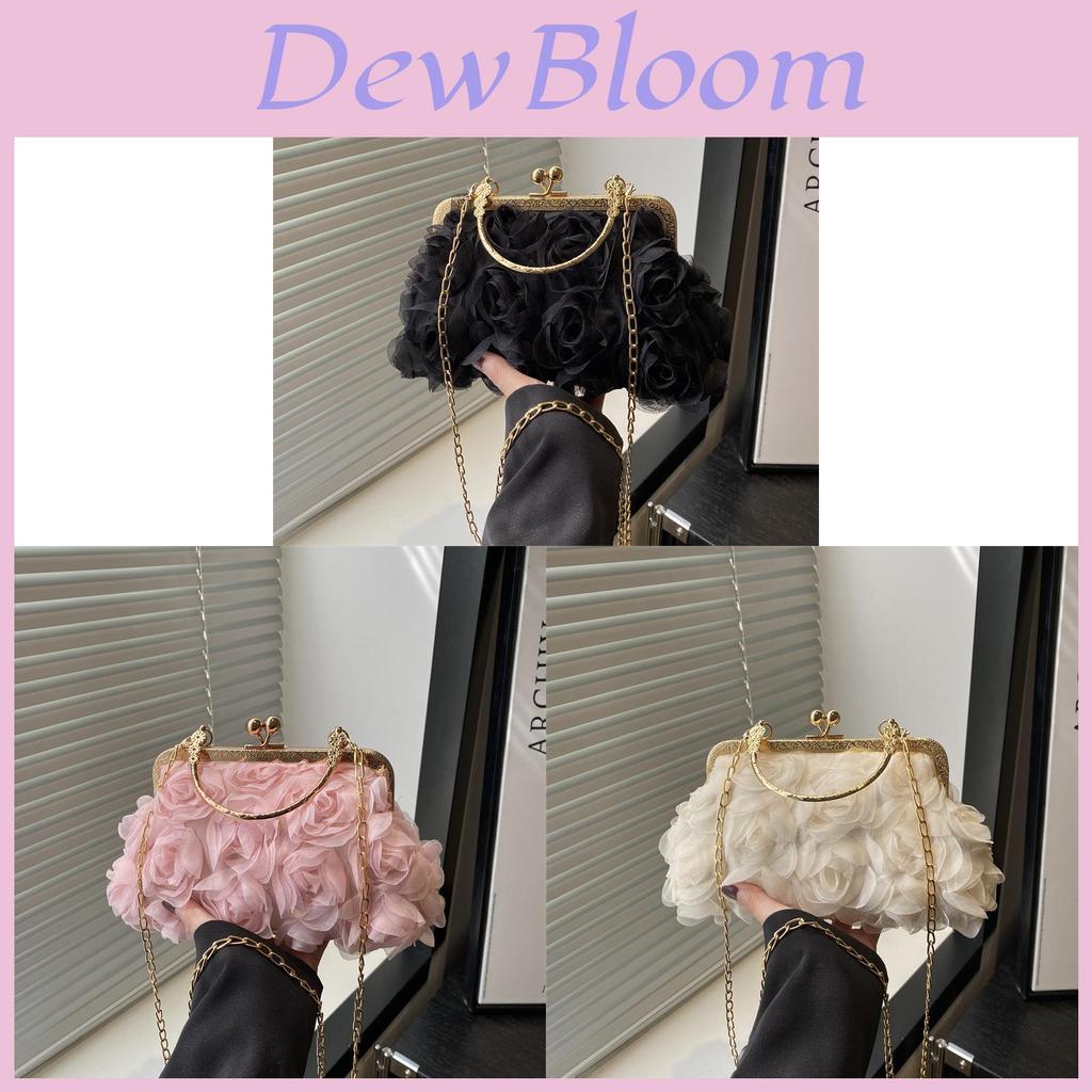 Borsa alla moda con motivo floreale e tracolla a catena per l'uso quotidiano casual