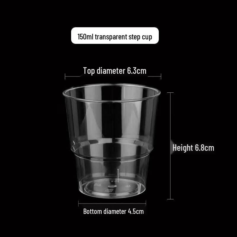 Chaxun Einweg-Klarsichtbecher aus Kunststoff (100er-Packung)