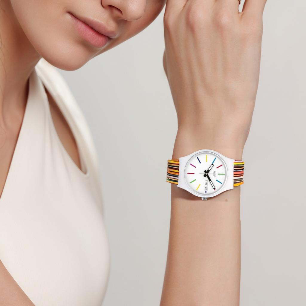SWATCH Unisex 34mm White Watch GW712 GW712