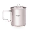 TOMSHOO Ultralight Titanium Cup Outdoor Portable Camping Picnic Water Cup Mug with Foldable Handle 300ml/350ml/420ml/450ml/550ml