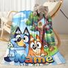 Bluey's Colorful Friends Customize Text Blanket Throw Customizable Blanket Warmthful Decor for Office Bed Chair Sofa Ideal for All Seasons