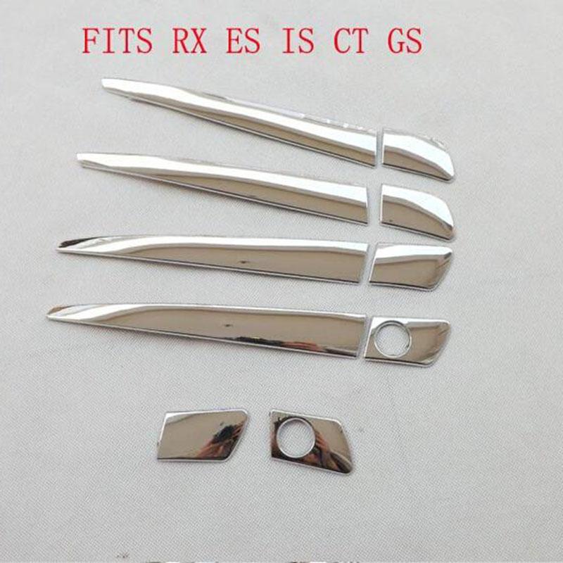

ABS Chrome Door Handle Cover for Lexus RX270 350 CT200h GS IS 250 ES330h Car Styling Stickers Accessories 10 pcs срібний