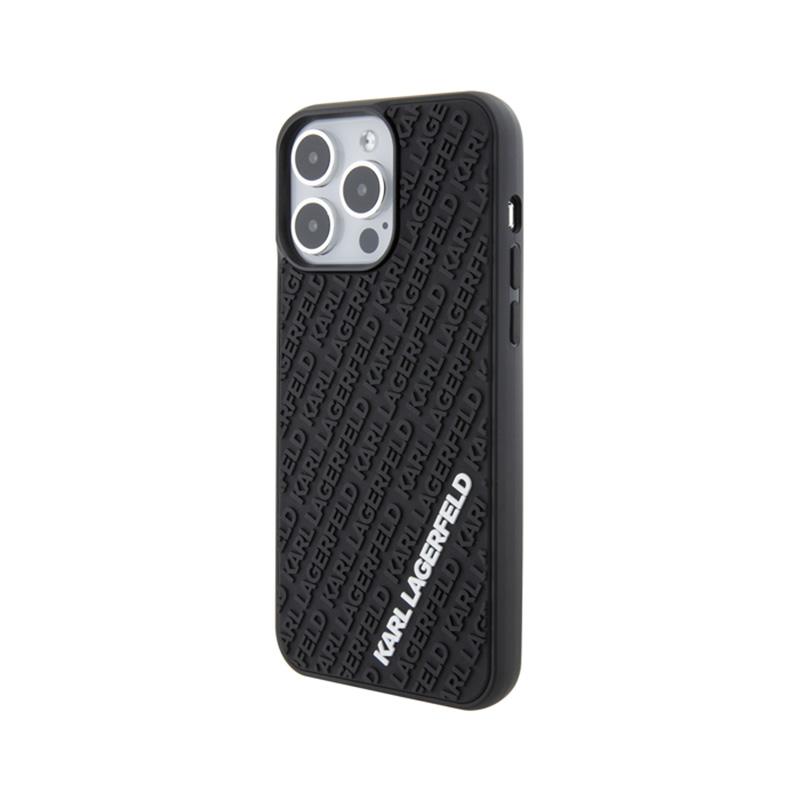 Karl Lagerfeld 3D Rubber Multi Logo - Etui Iphone 15 Pro Max (Czarny)