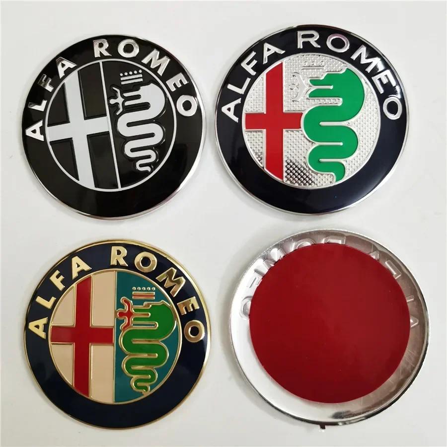 74MM Samochód Przedni Tylny Emblemat Bagaznika Naklejka Wymiana Akcesoriów dla Logo Alfa Romeo Giulia 159 147 156 Stelvio Giulietta Mito